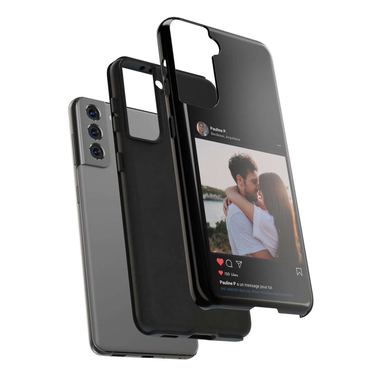 Coque personnalisée pour Samsung - Noir - Spéciale St Valentin